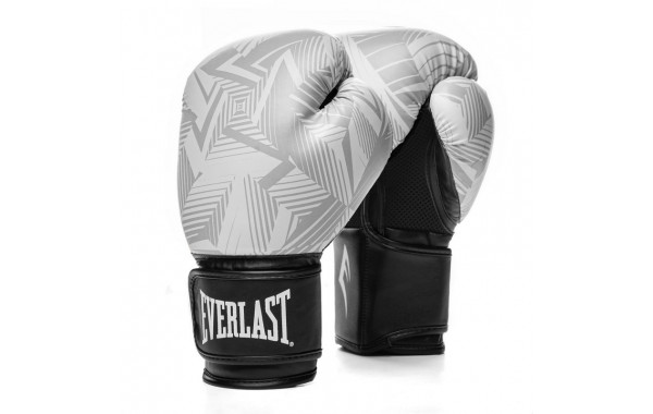 Перчатки тренировочные Everlast Spark 12oz бел/гео. 600_380