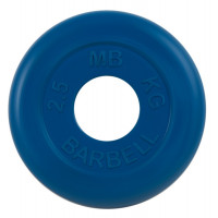 Диск обрезиненный d51мм MB Barbell MB-PltC51-2,5 2,5кг синий