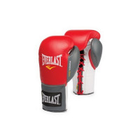 Перчатки боевые Everlast Powerlock 8oz черный/серый