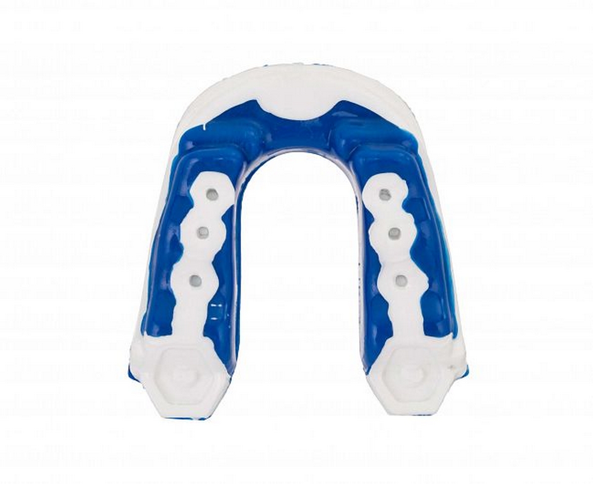 Капа одночелюстная Clinch Prime Triple Layer Mouthguard C503 бело-прозрачно-синий 1200_980