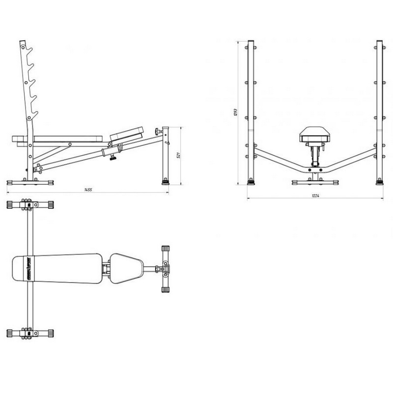 Cкамья для жима лежа Marbo MS-L106 800_800