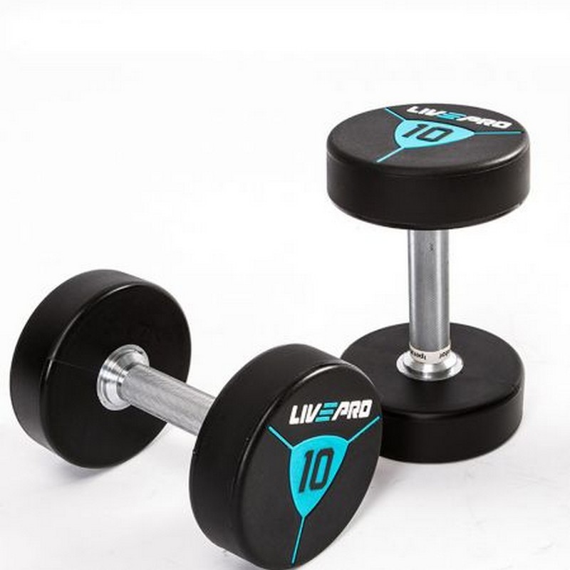 Гантели в уретане 4 кг Live Pro Premium Urethane Dumbbells LP8000-04 800_800