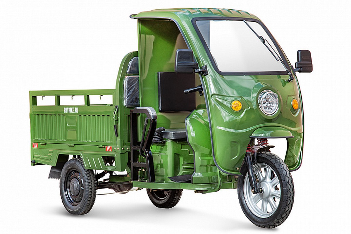 Грузовой электротрицикл RuTrike Гермес 1500 60V1200W 024456-2752 темно-зеленый 1200_800