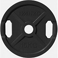 Диск обрезиненный 15 кг Johns DR71022 - 15B черный 120_120